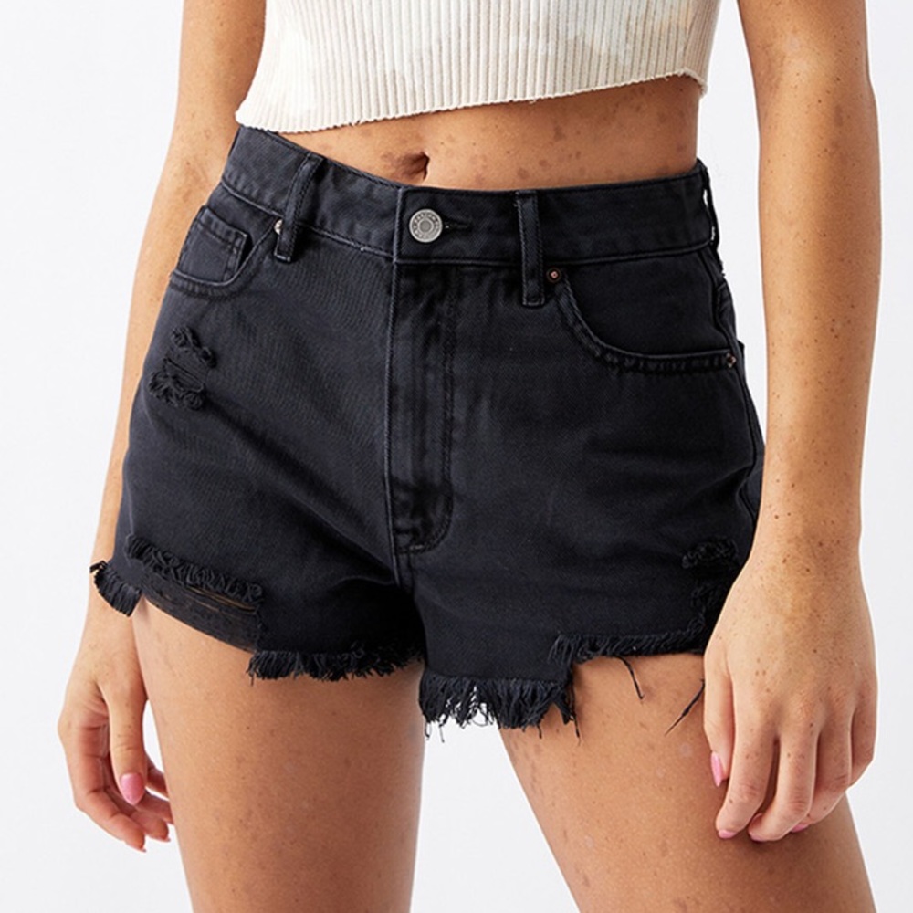 Pacsun Black High Rise Festival Shorts Size 25